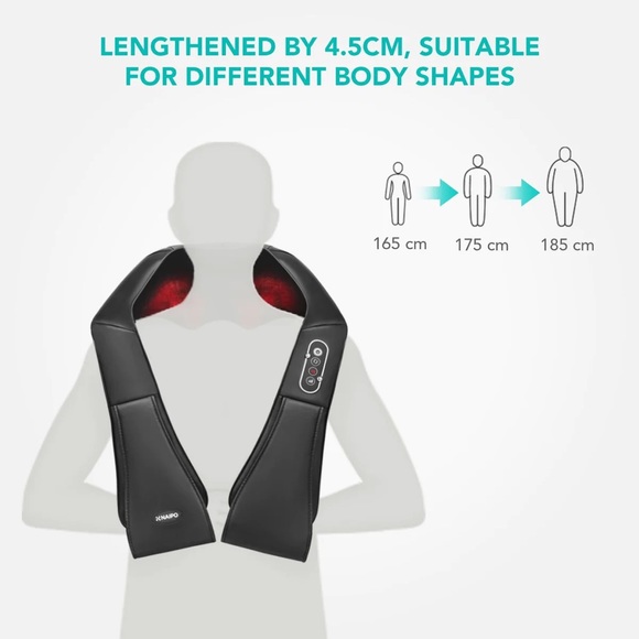 NAIPO SHOULDER & NECK MASSAGER WITH SHIATSU KNEADING MASSAGE AND HEAT - Picture 12 of 14